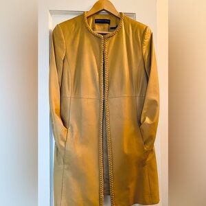 Dana Buchman 3/4 Length Leather Coat